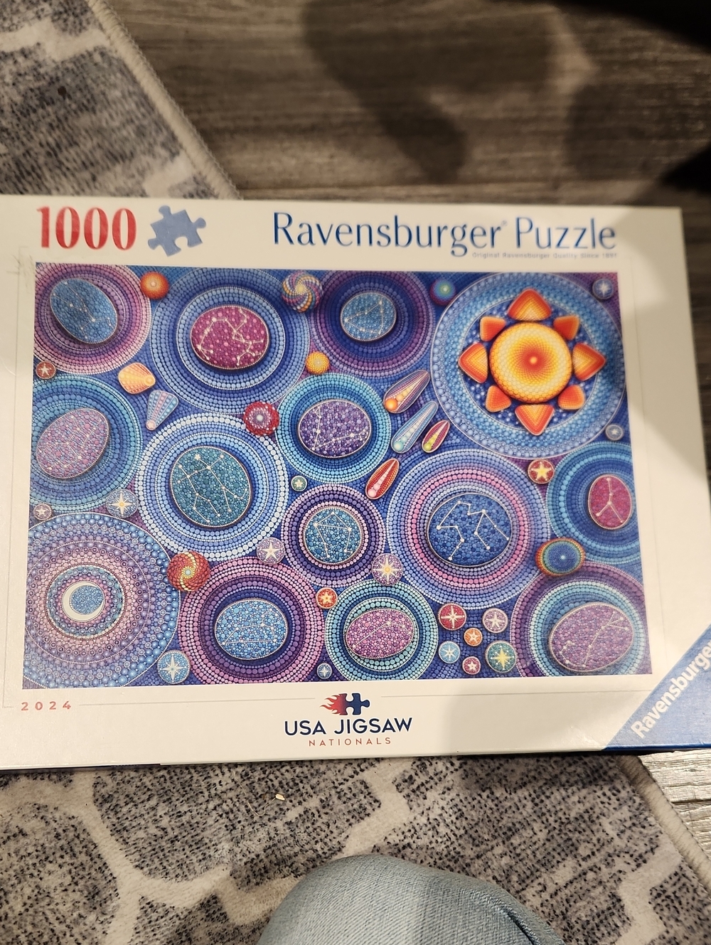 Ravensburger Blue, Purple & Orange 1000 Pc. Cosmic Circles Puzzle